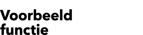 Voorbeeld functie